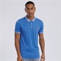 Brave Soul Polohemd Herren  Himmelblau Melange