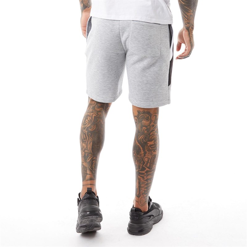 Brave Soul Mens Parker Shorts Light Grey Marl