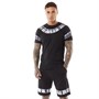 Brave Soul Mens Trident T-Shirt And Shorts Set Jet Black