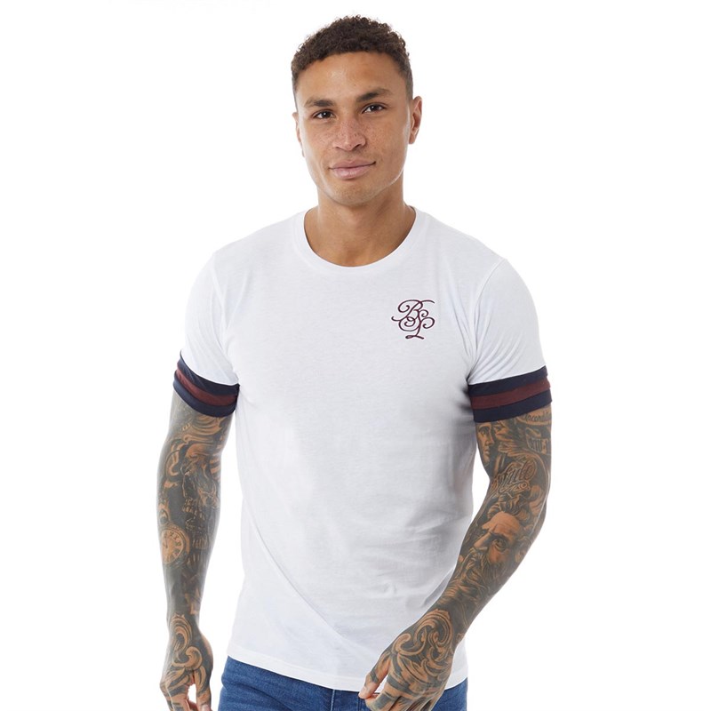 Brave Soul Heren Drummond T-shirts Wit
