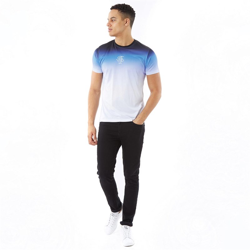 Brave Soul Mens Mclemore T-Shirt Blue Gradient