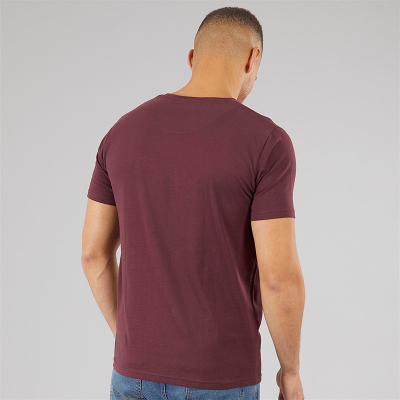 Brave Soul Herren T-Shirts 3er-Pack Marine/Khaki/Burgund