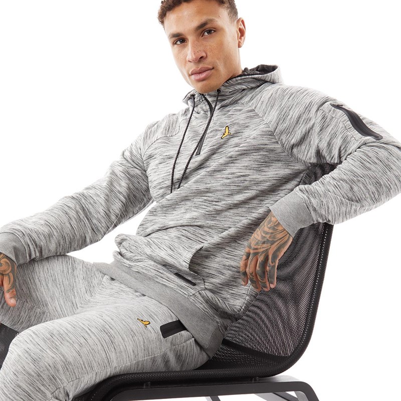 Brave Soul Heren Buxton Hoodies Gemeleerd Grijs