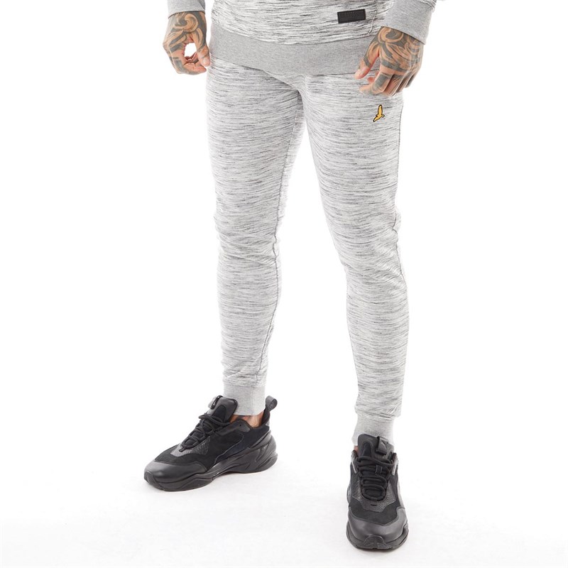 Brave Soul Mens Buxton Joggers Grey/Ecru/Black