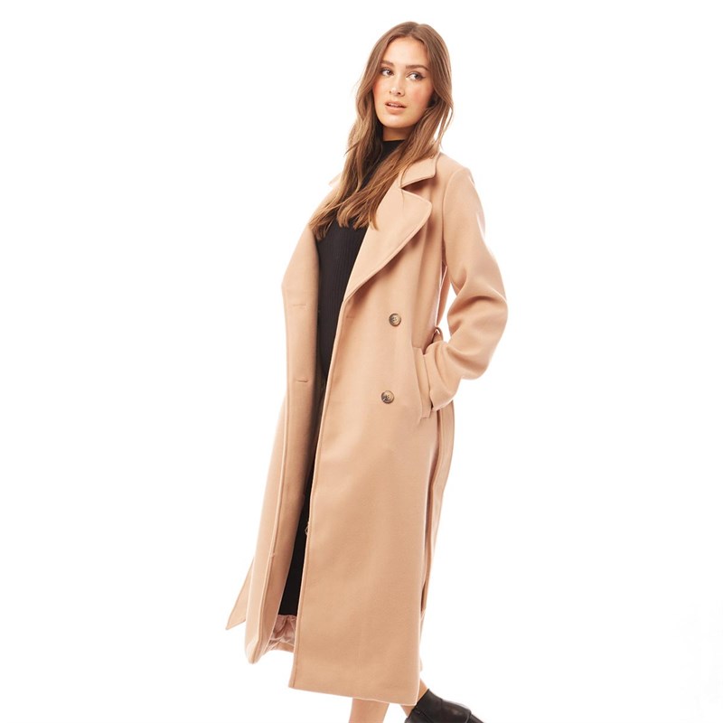 Womens longline camel coat Outlet