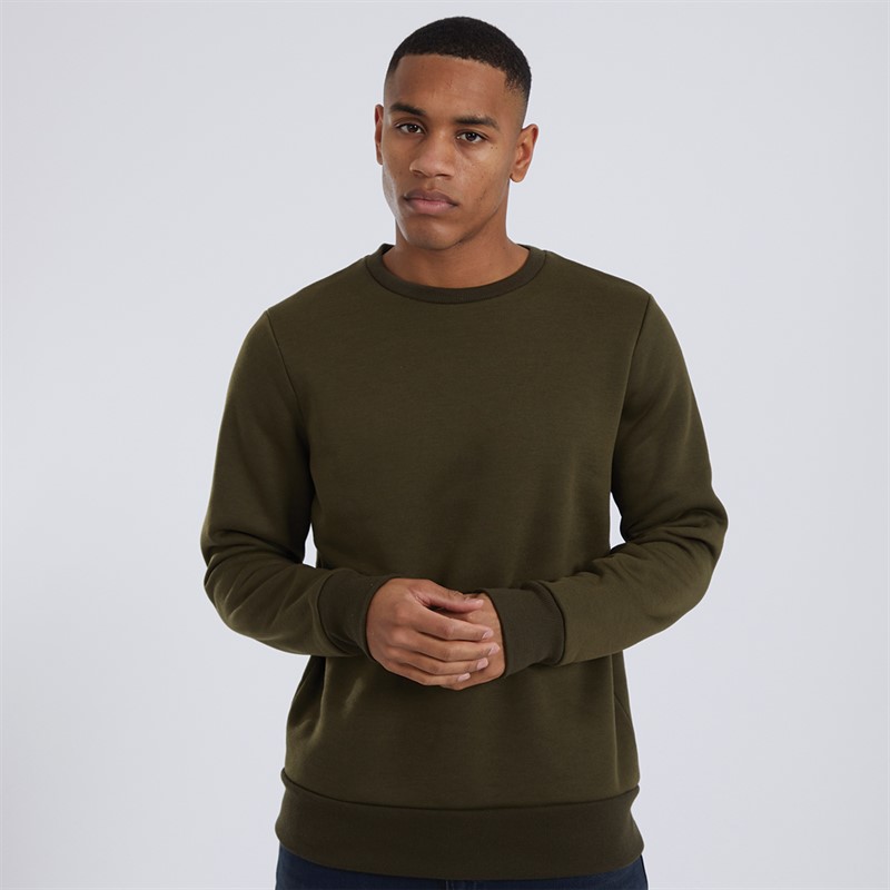 Brave Soul Herren William Sweatshirts Khaki