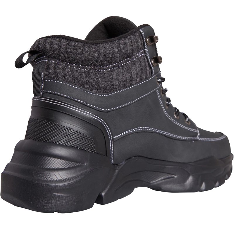 Brave Soul Mens Mountain Boots Black