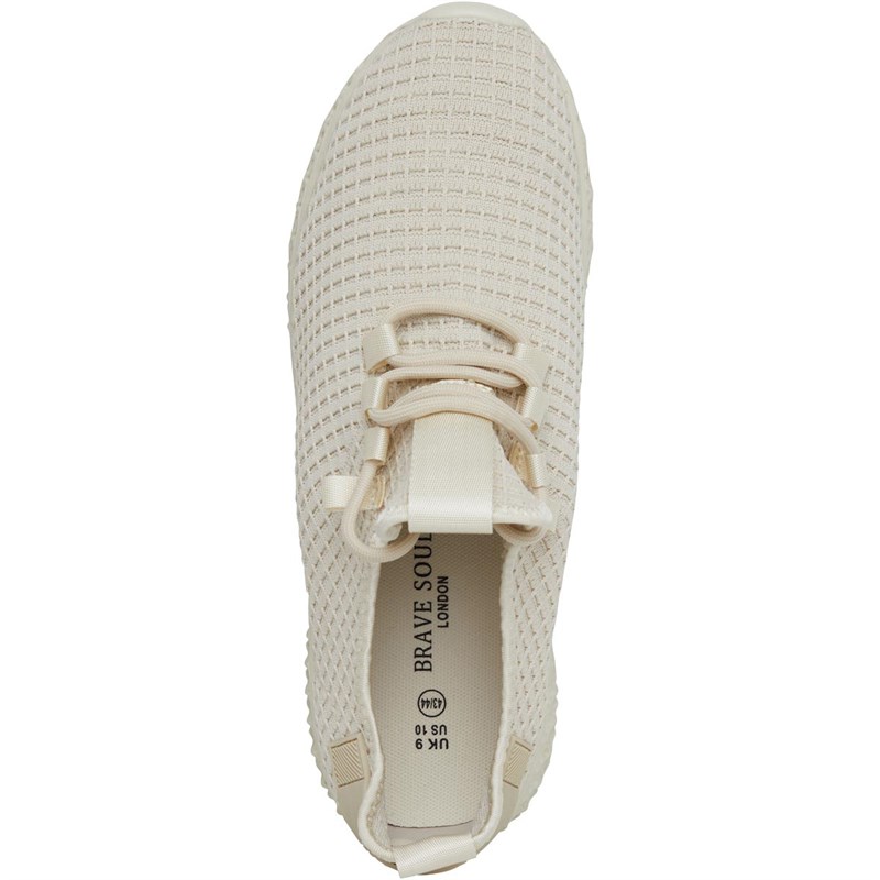 Brave Soul Mens Jameson V2 Trainers Stone