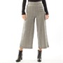 Brave Soul Womens Camilla Wide Leg Trousers Grey Check Combo