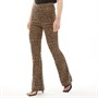 Brave Soul Womens Verso Flared Trousers Leopard Print