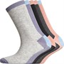 Whispering Smith Womens Talia Five Pack Socks Grey/Purple/Black/Dark Grey/Pink