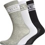 Whispering Smith Womens Bye Three Pack Socks Black/White/Grey Marl