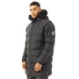 Brave Soul Mens Force Longline Puffer Jacket Black