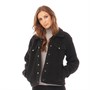 Brave Soul Damen Teddy Mantel Schwarz
