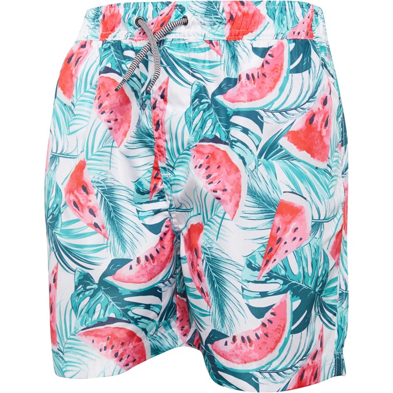 Brave Soul Boys Watermelon Printed Swim Shorts Multi