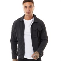 Brave Soul Mens Otley Lightweight Shacket Black