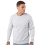 Brave Soul Mens Retina Crew Neck Sweatshirt Light Grey Marl