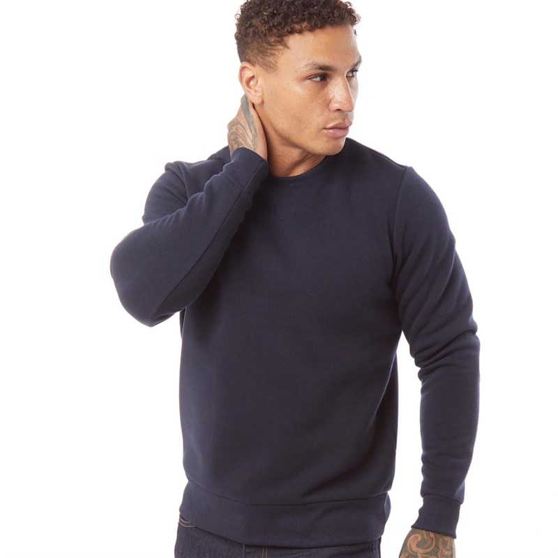 Brave Soul Herren Retina Pullover mit Rundhalsausschnitt Navy