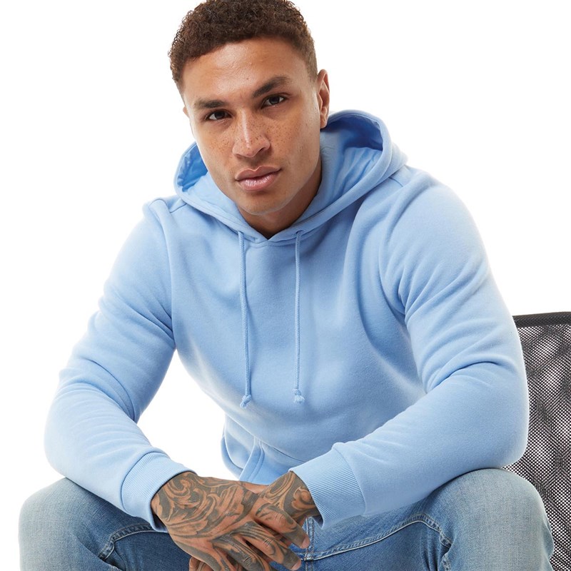 Brave Soul Mens Hugh Hoodie Arctic Blue