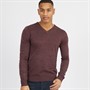 Brave Soul Pull à Col V Celestial Homme Bordeaux Chiné