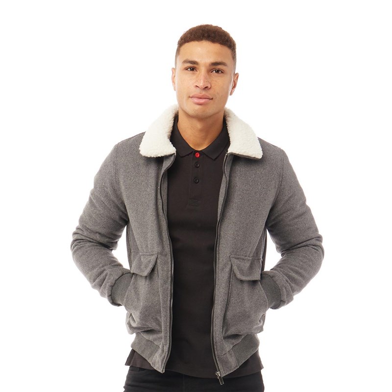 sherpa collar mens jacket