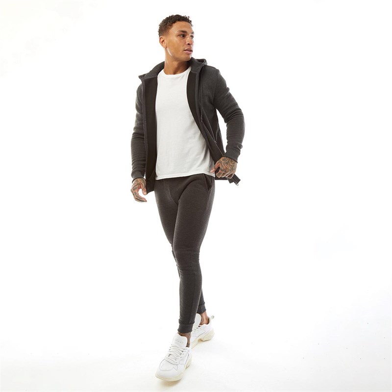 Brave Soul Heren Lanister Trainingspakken Gemeleerd Antraciet