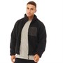 Brave Soul Mens Westley Borg Funnel Neck Jacket Black