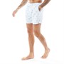 Brave Soul Mens Capri Swim Shorts Blue/White