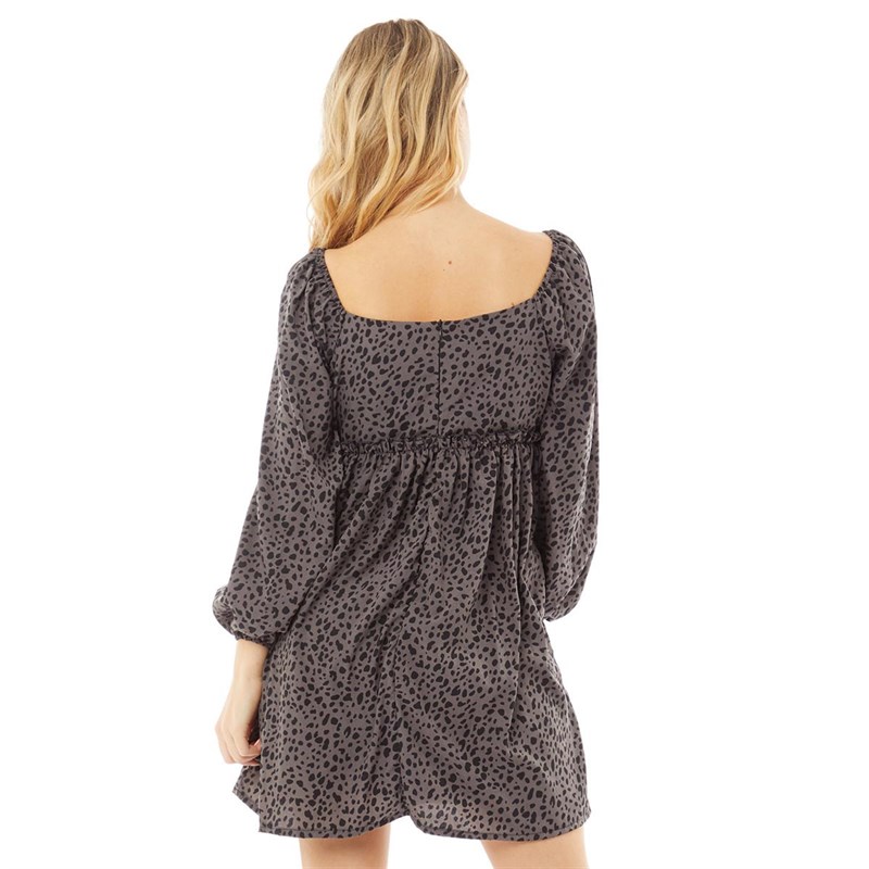 Brave Soul Womens Nina Dress Grey/Black