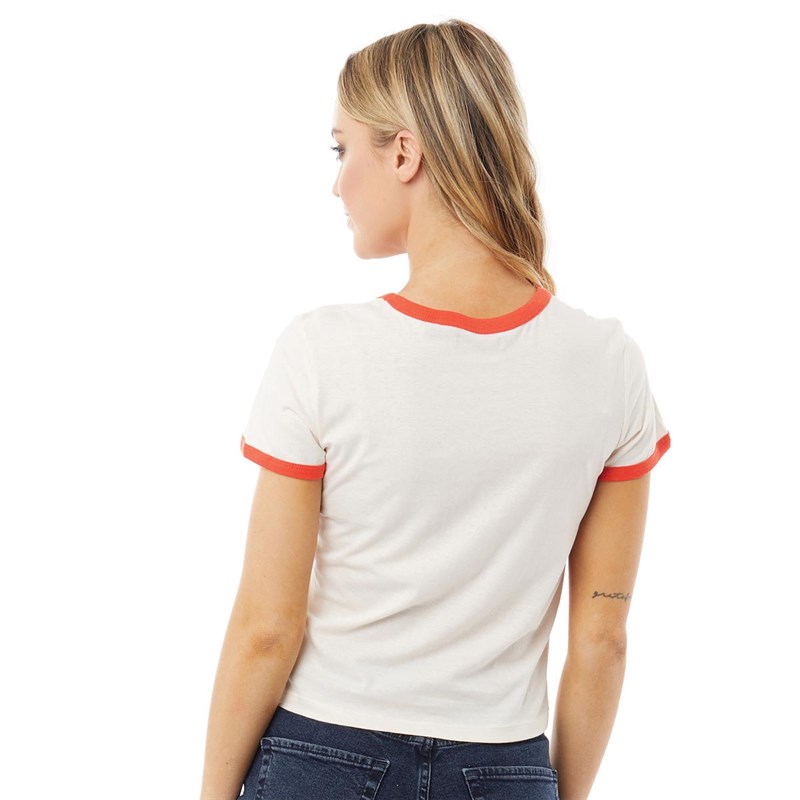 Brave Soul Dame Rosa T-shirts Creme