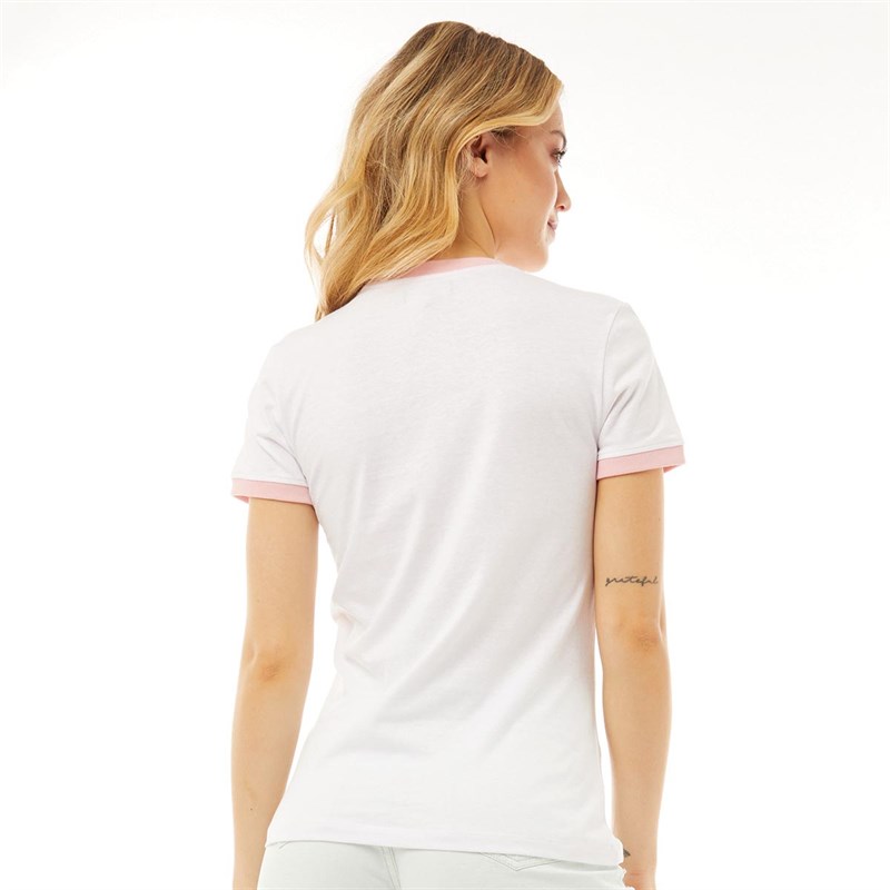 Brave Soul Damen Rainbow T-Shirts Weiß