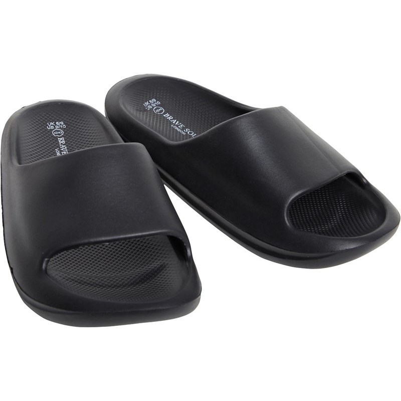 Buy Brave Soul Mens Yaz Slides Black