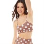 Brave Soul Maillots 2 Pièces Dot Bikini Femme Brun Clair