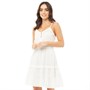 Brave Soul Womens Silito Strappy Vest Dress Off White