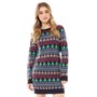 Brave Soul Womens Pimmer Christmas Dress Navy/Multi