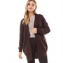 Brave Soul Womens Chloe Cardigan Chocolate Brown
