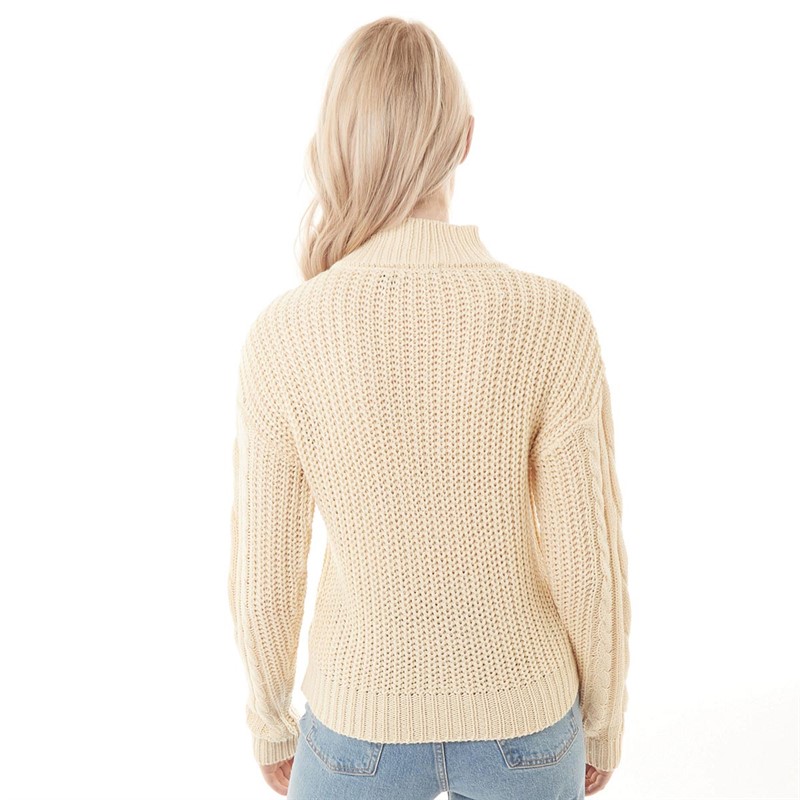 Brave Soul Womens Mompox Jumper Cream