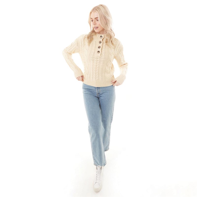 Brave Soul Womens Mompox Jumper Cream