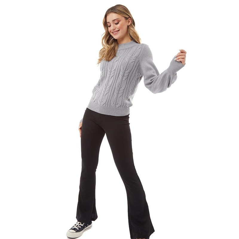 Brave Soul Womens Sahara Jumper Crystal Grey