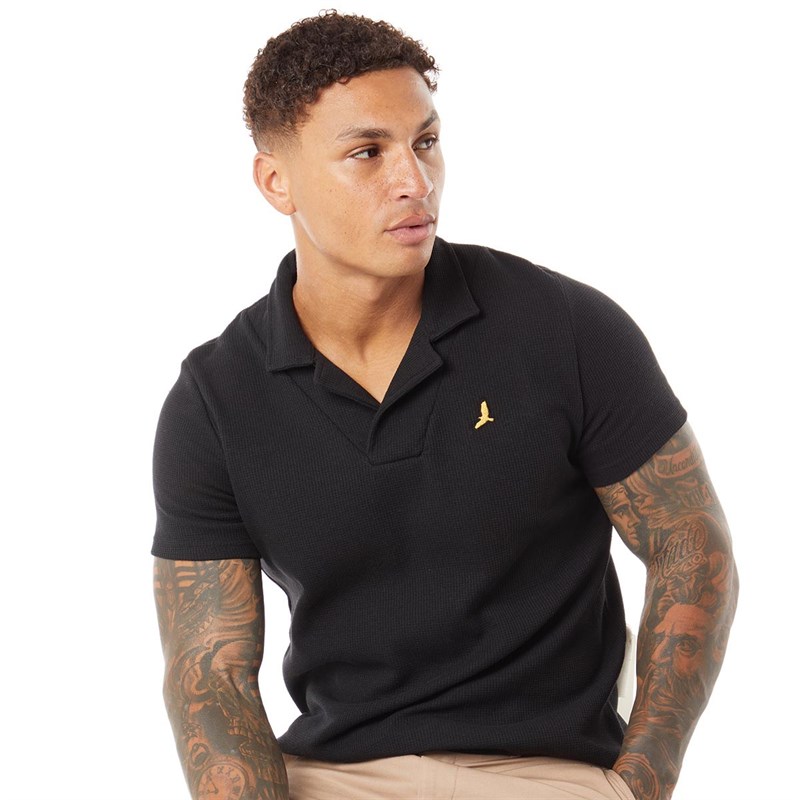 Buy Brave Soul Mens Sonoma Polo Black/White