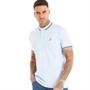 Brave Soul Mens Kanoh Polo Pale Blue/Navy