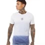 Brave Soul Mens Blend T-Shirt White/Pale Blue/Navy
