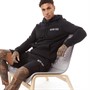 Brave Soul Mens Maximise Hoodie And Shorts Set Jet Black