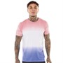 Brave Soul Mens Blend T-Shirt Coral/White/Blue