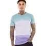 Brave Soul Mens Blend T-Shirt Green/Lilac/Purple