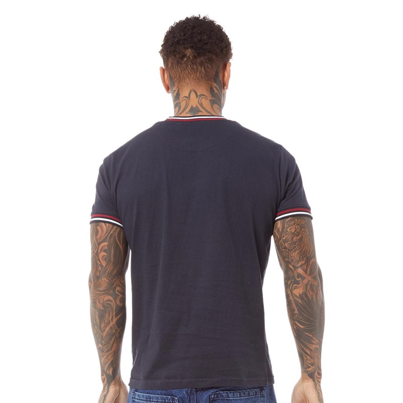Brave Soul Mens Patton T-Shirt Dark Navy