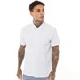 Brave Soul Mens Ripley Short Sleeve Shirt Baby Blue/Ecru Dobby
