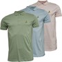 Brave Soul Mens Novek Three Pack Polos Pale Blue/Pale Pink/Mint