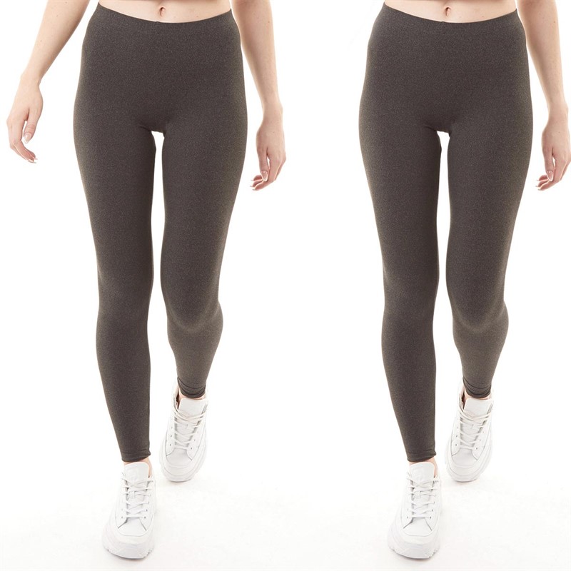 Buy Brave Soul Womens Two Pack South Leggings Charcoal