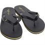 Brave Soul Mens Reef Flip Flops Black/Gold